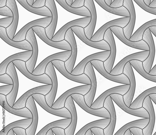 Monochrome triangles with hatched offset
