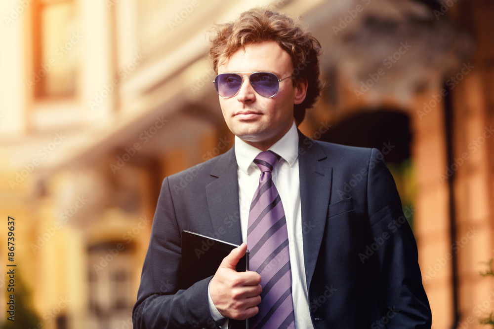 Handsome mature businessman outdoor Handsome mature businessman outdoor