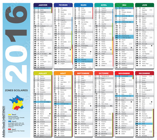 Calendrier 2016