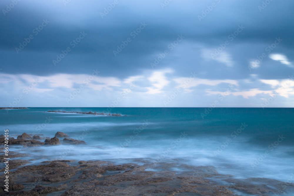 Stormy weather on the coast. Long exposure Stormy weather on the coast. Long exposure