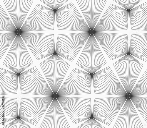 Slim gray linear stripes rhombus trefoils © Zebra Finch