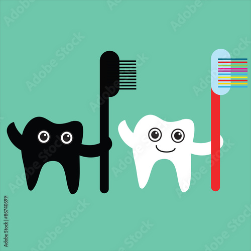 brush your teeth dentist tooth hygiene vector silhouette toothbrush