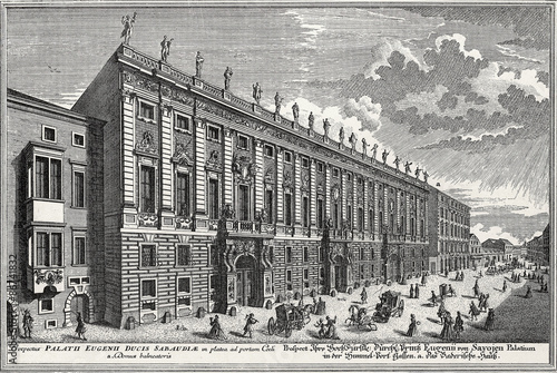 Wien, Winterpalais des Prinzen Eugen um 1724, Kupferstich