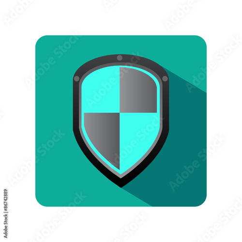 Vector flat safety shield icon 