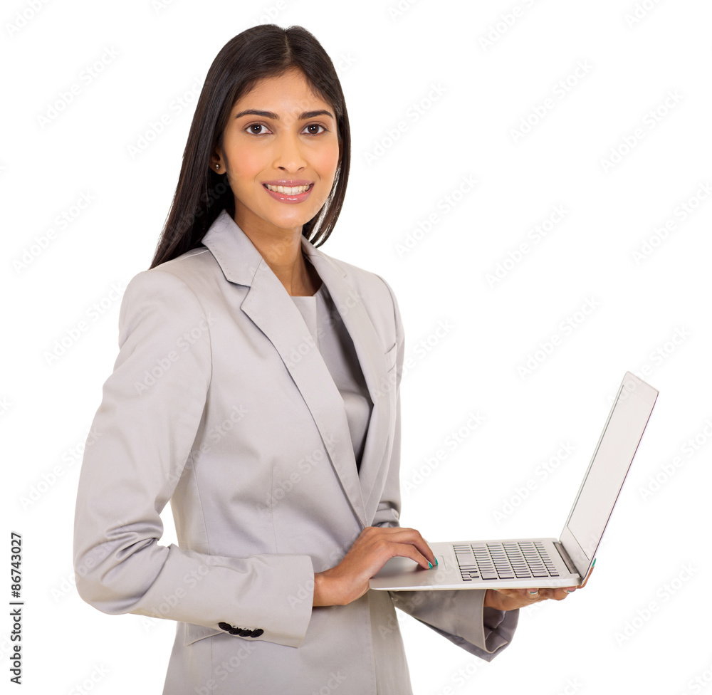 indian businesswoman using laptop computer indian businesswoman using laptop computer