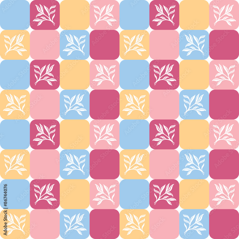 Floral pattern on tiles Floral pattern on tiles