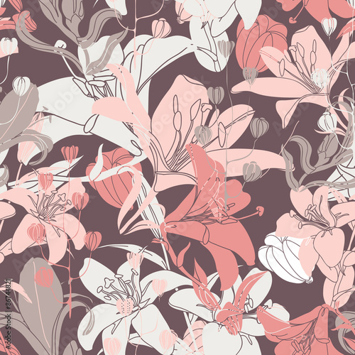 Vector seamless floral pattern.