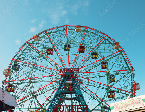 Vintage Ferris Wheel in summer
