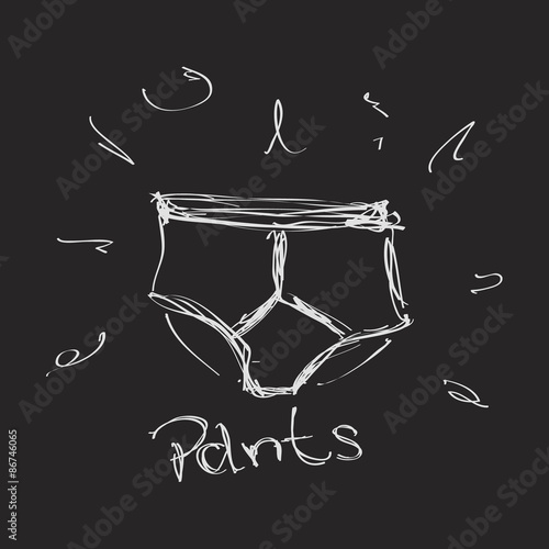 Simple doodle of a pair of pants