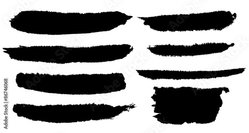 Black brush strokes