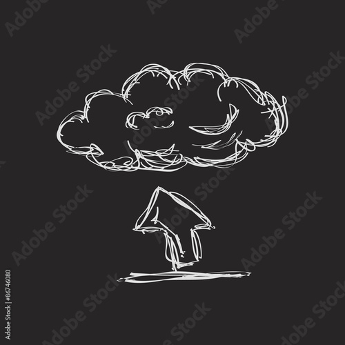 Simple doodle of a cloud