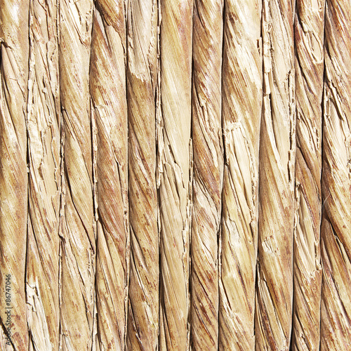 Fototapeta Naklejka Na Ścianę i Meble -  Natural straw mat background.