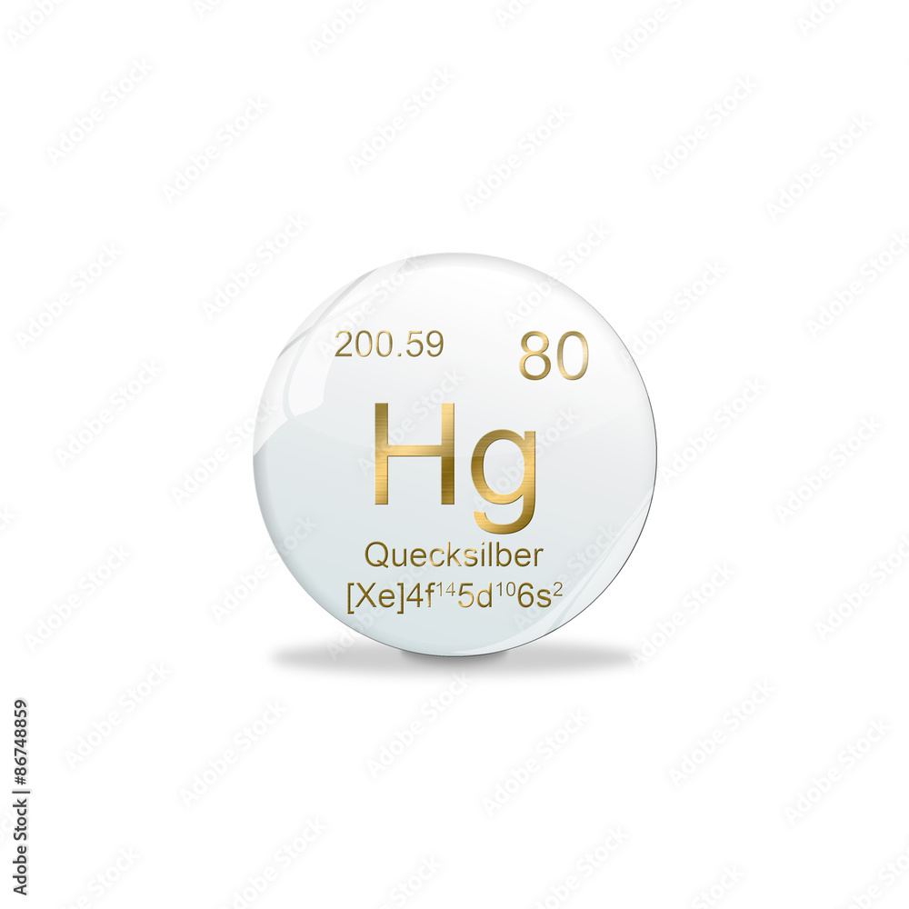Periodensystem Kugel - 80 Quecksilber Periodensystem Kugel - 80 Quecksilber