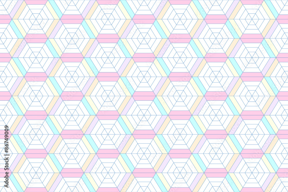 Fototapeta premium Abstract geometric seamless background with hexagon polygons