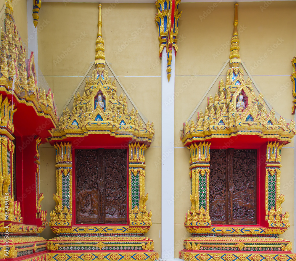 Fototapeta premium Pattern the Church in Thailand temple in Thailand.