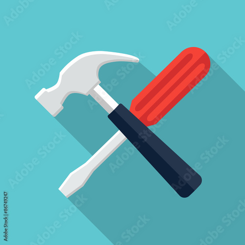 Screwdriver and hammer icon