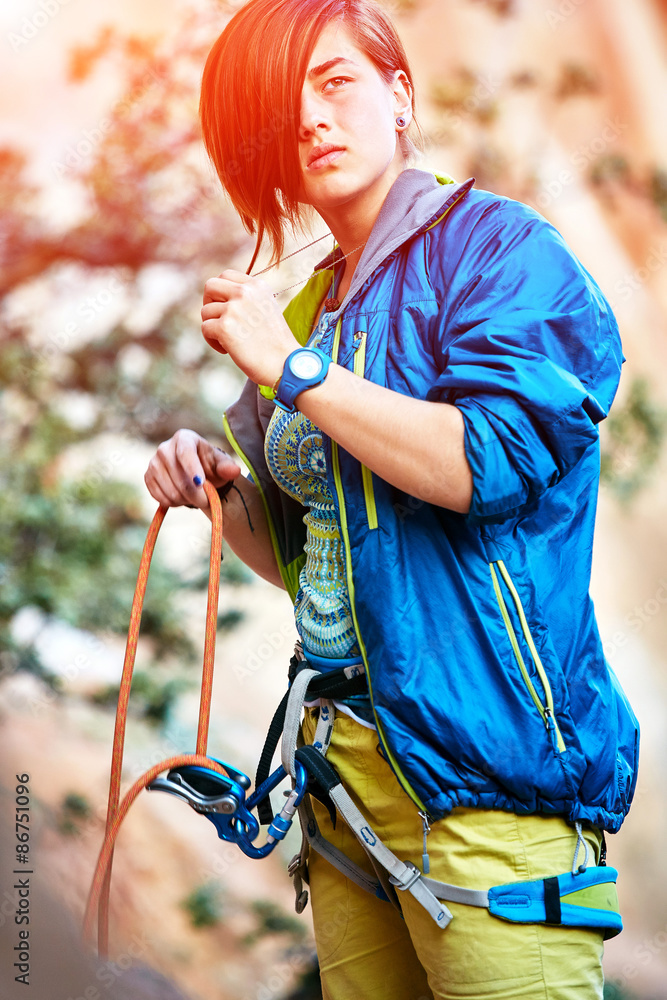 belayer with the rope belayer with the rope