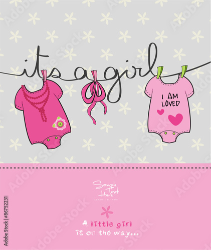 It's a girl card baby shower 