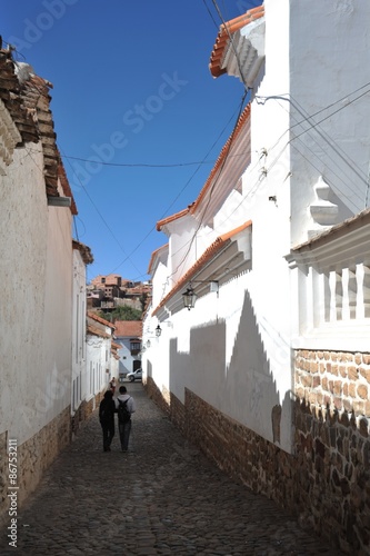 Tourists in the city of Sucre