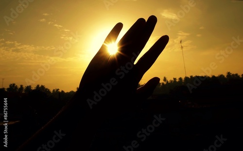 sunset and silhouette