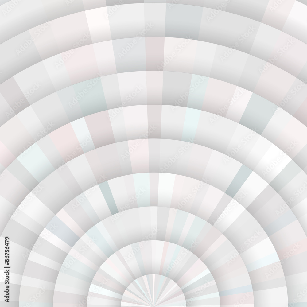 Naklejka premium Abstract gray white shining circle tunnel vector background