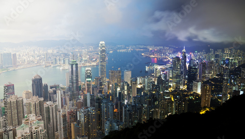 Hong Kong from day to night