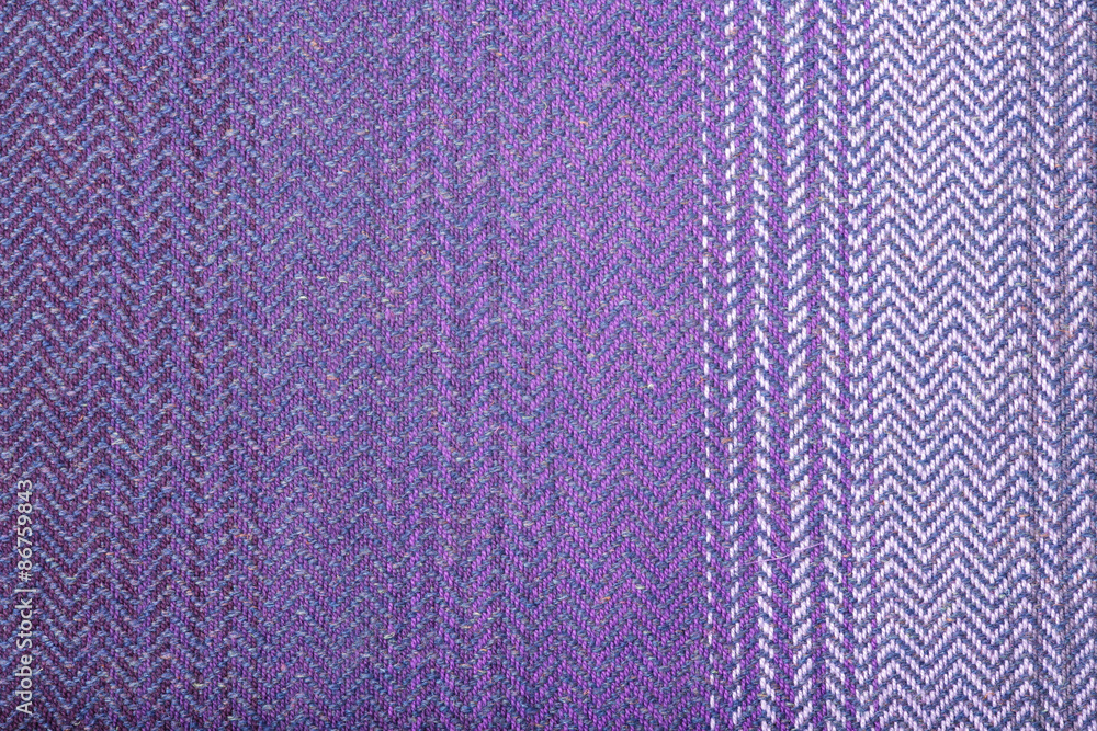 Fototapeta premium Handmade fabric with lilac striped texture. Clothes background