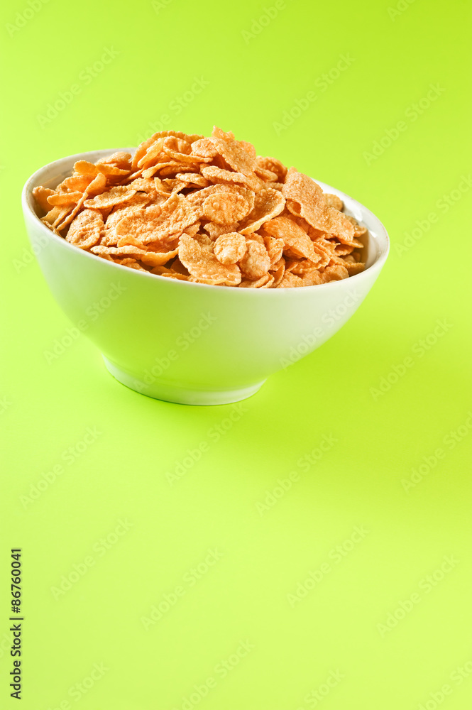 bowl with cornflakes bowl with cornflakes