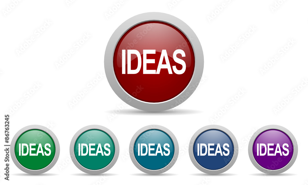 ideas vector icons set