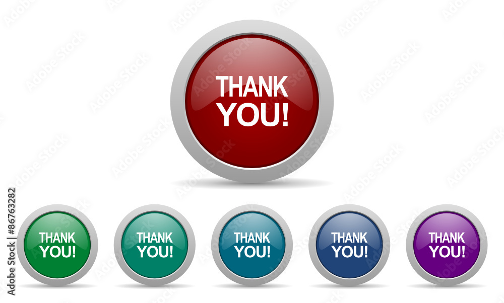 thank you vector icons set thank you vector icons set