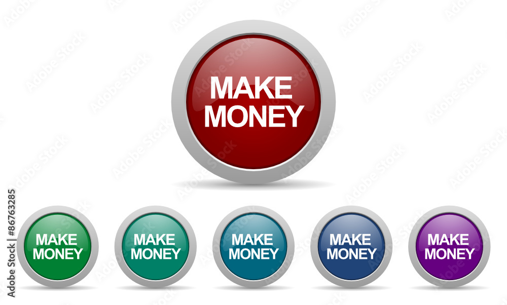 make money vector icons set make money vector icons set