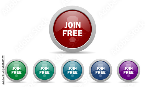 join free vector icons set