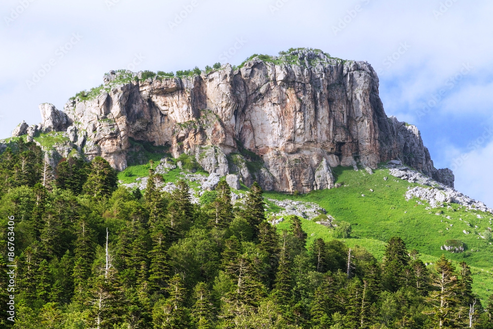 Naklejka premium Beautiful valley in the Caucasus mountains
