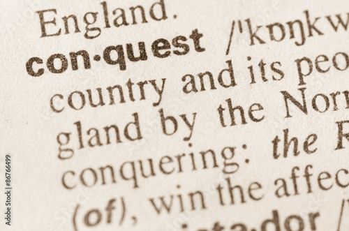 Dictionary definition of word conquest
