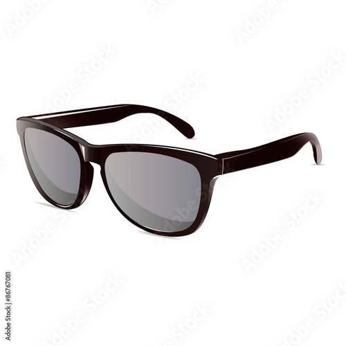 summer time sunglasses black isolated 