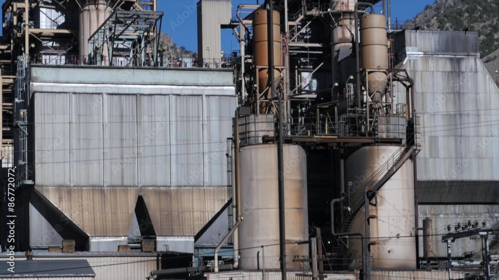 Smoke stacks at an industrial coal plant Smoke stacks at an industrial coal plant