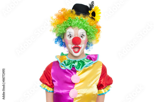 Funny clown - colorful portrait