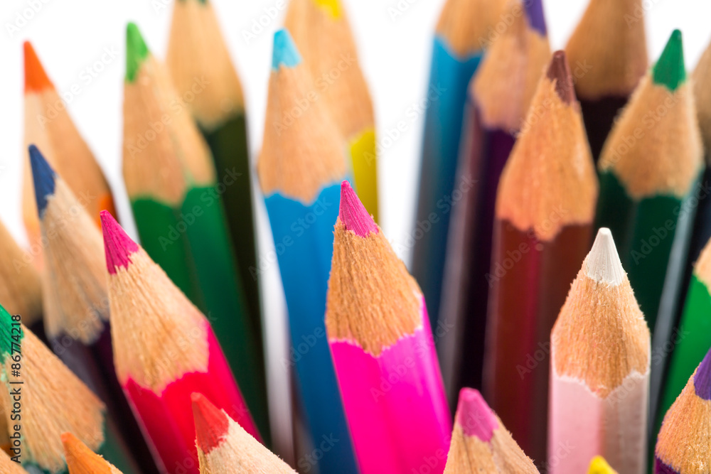 Color pencils on white Color pencils on white