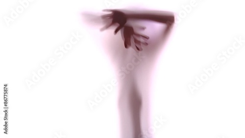 Silhouette of Asian dancer