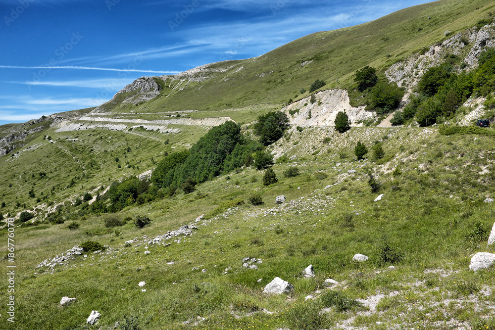 Naklejka premium Paesaggio di montagna