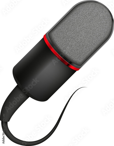 Microphone abstract vector illustration isolated eps 10
