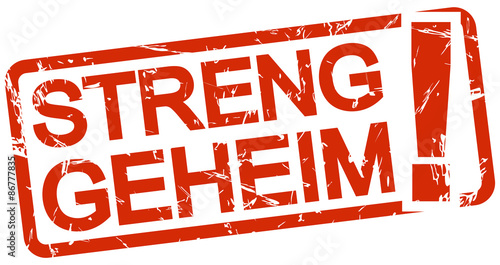 red stamp STRENG GEHEIM!