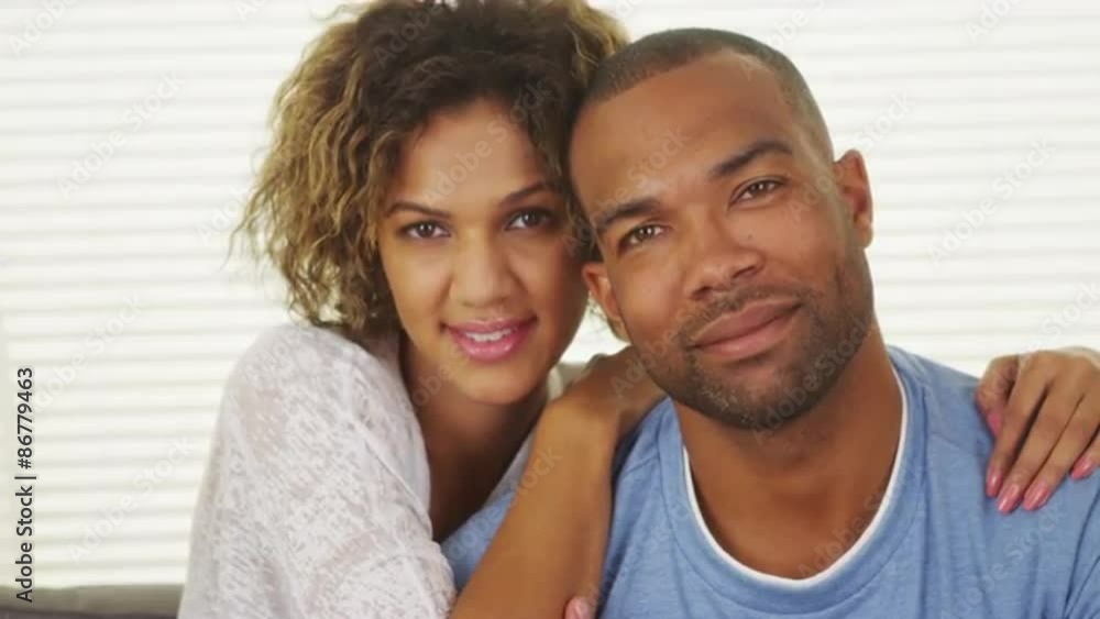 Happly Black couple smiling Happly Black couple smiling