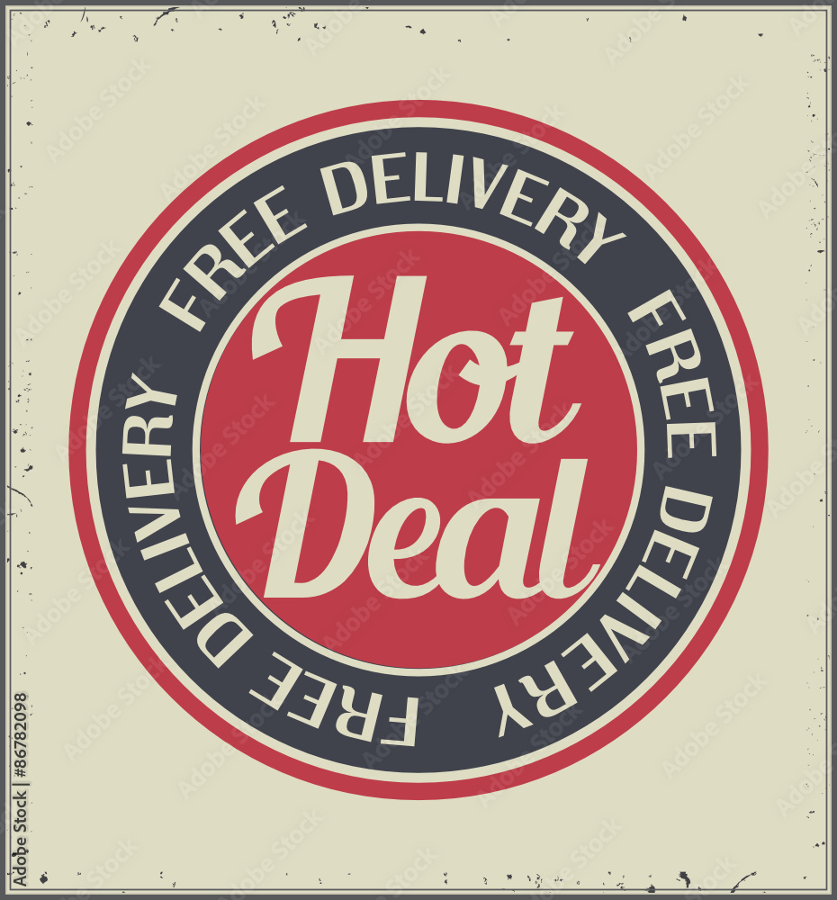 Fototapeta premium hot deal retro badge