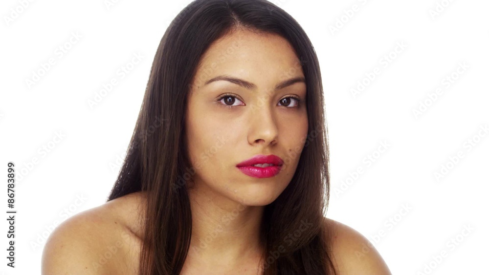 Beautiful Hispanic woman looking at camera Beautiful Hispanic woman looking at camera