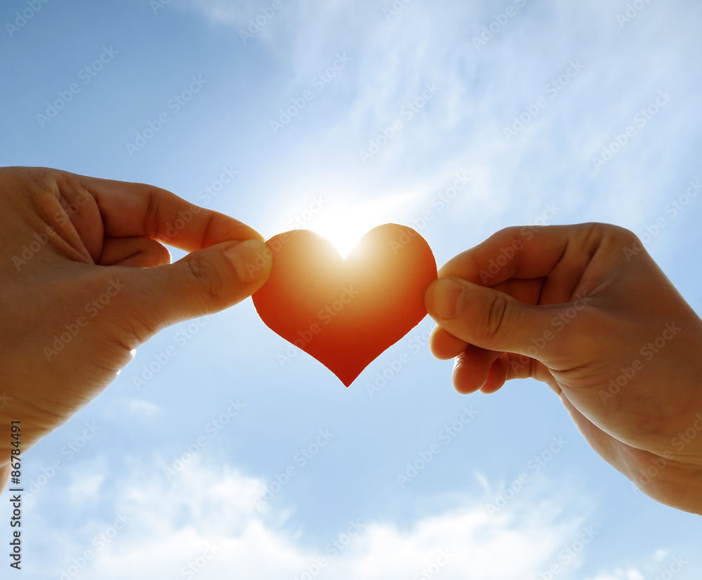 Obraz premium Heart Shape on the Sky