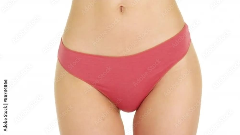 Woman wearing pink underwear Woman wearing pink underwear