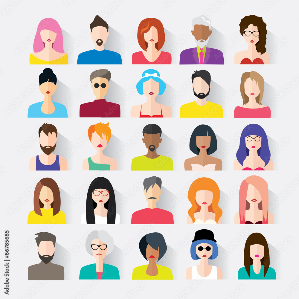 Big set of avatars profile Big set of avatars profile