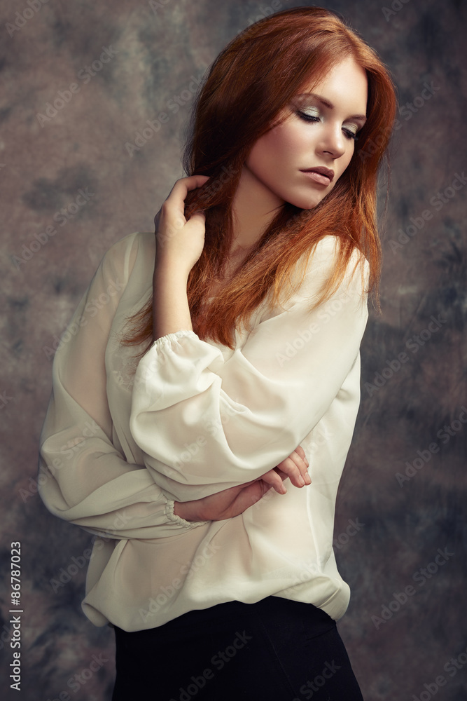 Glamour portrait of beautiful woman Glamour portrait of beautiful woman