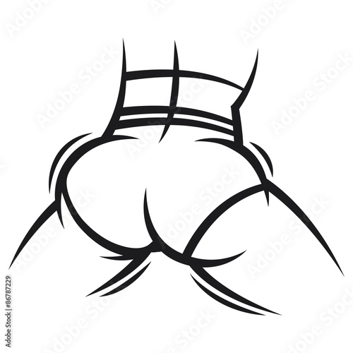 Twerk and booty dance illustration for dancing studio